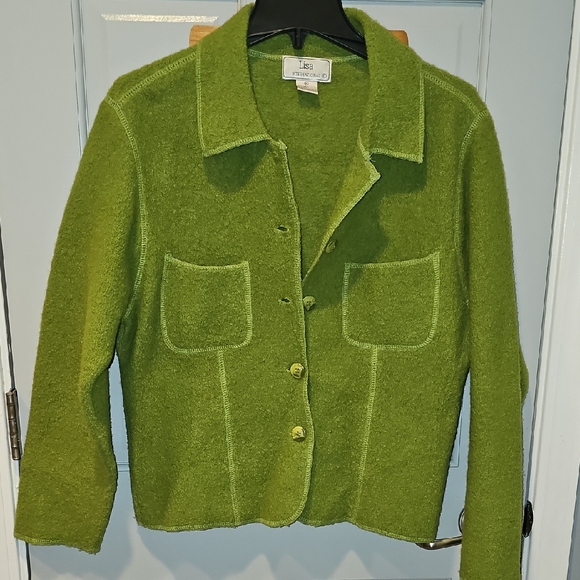 Lisa international Jackets & Blazers - VINTAGE Lisa International Olive Green Women's Jacket Coat 100% Wool Medium